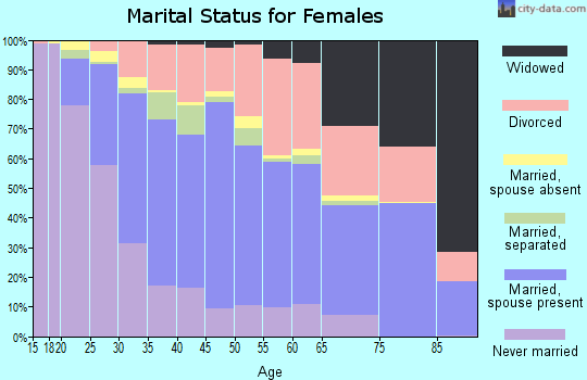 Zip code 85225 marital status for females