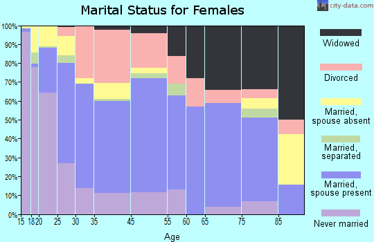 Zip code 85228 marital status for females