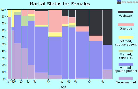 Zip code 85232 marital status for females