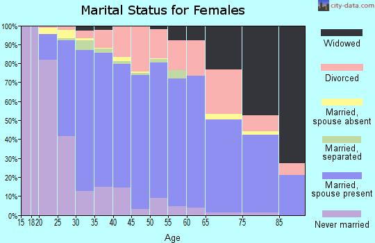 Zip code 85234 marital status for females