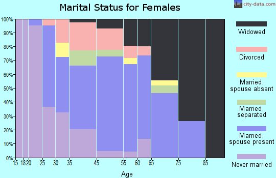 Zip code 85235 marital status for females