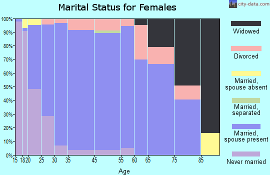 Zip code 85236 marital status for females