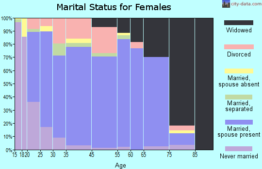 Zip code 85237 marital status for females