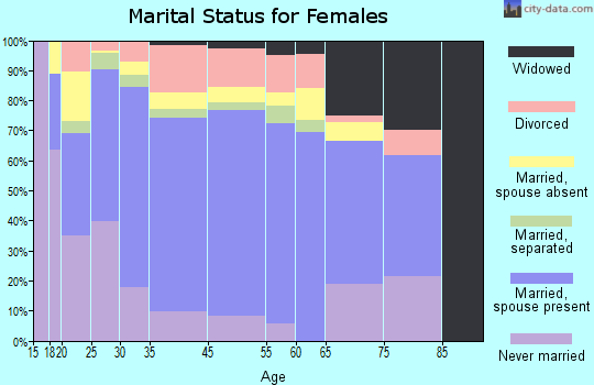 Zip code 85239 marital status for females