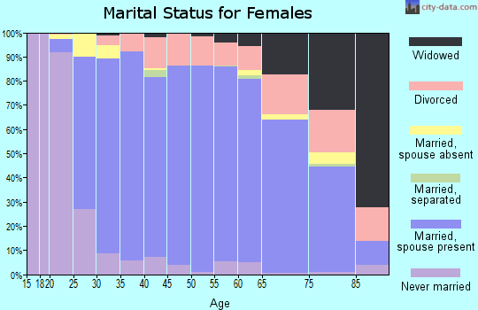 Zip code 85249 marital status for females