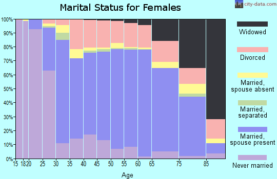 Zip code 85254 marital status for females