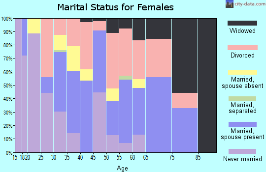 Zip code 85256 marital status for females