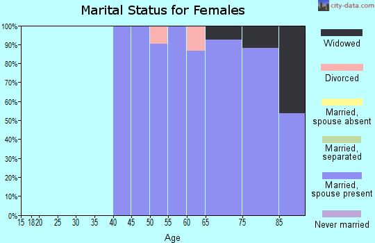 Zip code 85263 marital status for females