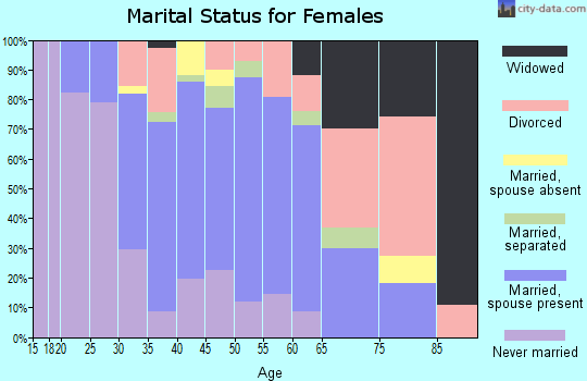 Zip code 85305 marital status for females