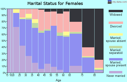 Zip code 85306 marital status for females
