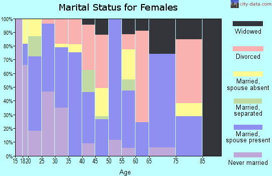 Zip code 85307 marital status for females