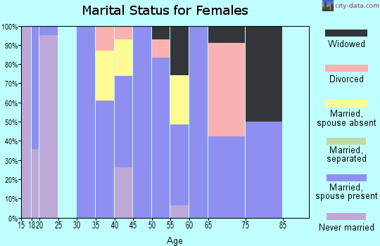 Zip code 85322 marital status for females