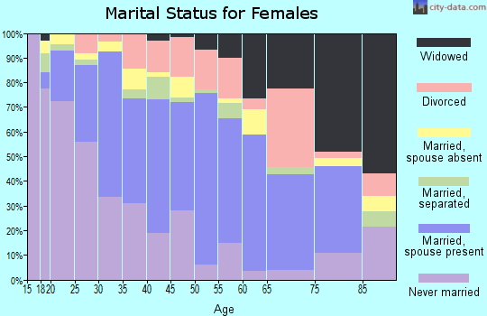 Zip code 85323 marital status for females