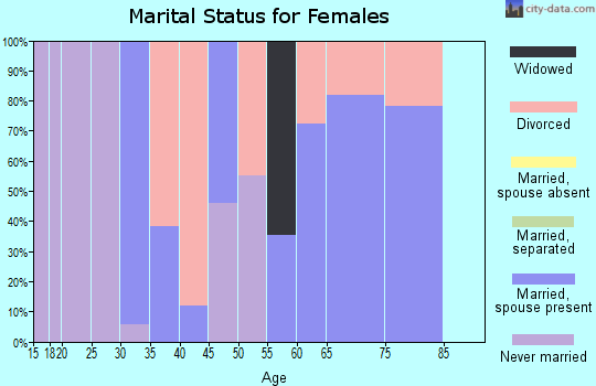 Zip code 85324 marital status for females