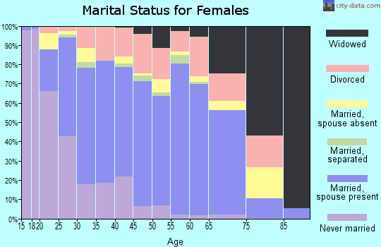 Zip code 85326 marital status for females