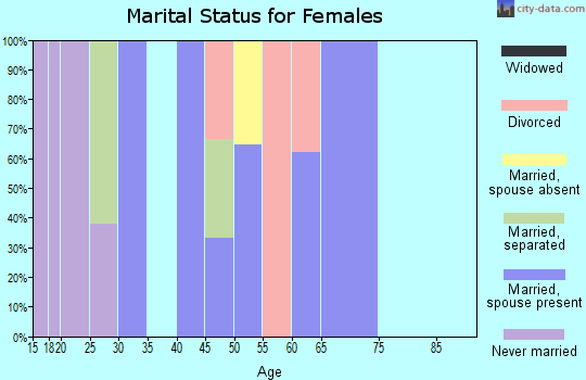 Zip code 85334 marital status for females
