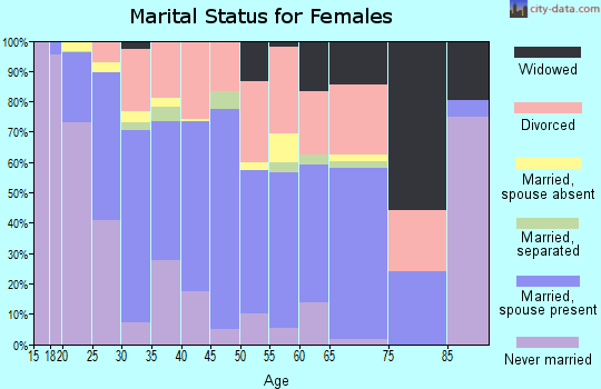 Zip code 85335 marital status for females