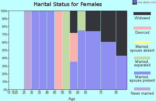 Zip code 85346 marital status for females