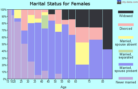 Zip code 85354 marital status for females