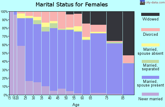Zip code 85365 marital status for females
