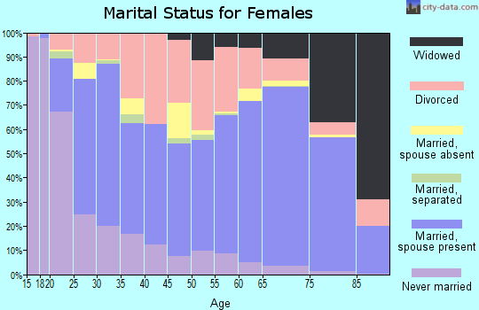 Zip code 85374 marital status for females