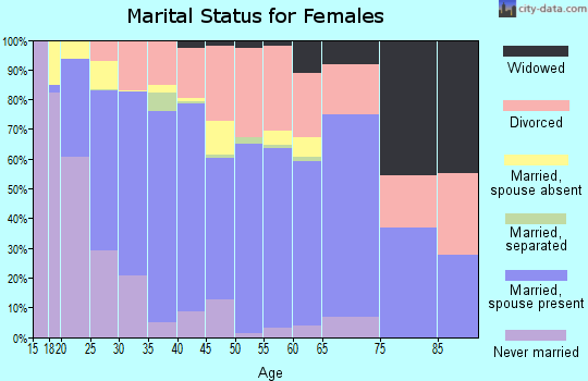 Zip code 85379 marital status for females