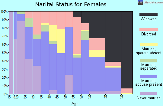 Zip code 85501 marital status for females