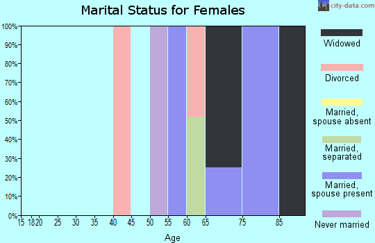 Zip code 85554 marital status for females