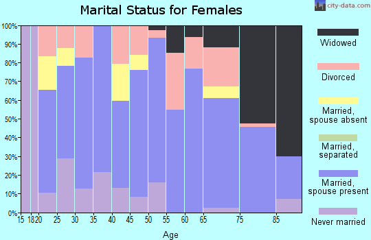 Zip code 85615 marital status for females