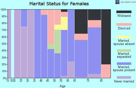 Zip code 85625 marital status for females