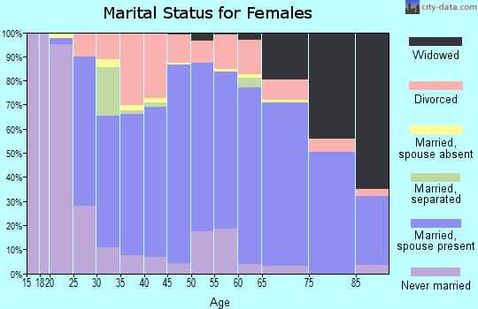 Zip code 85737 marital status for females