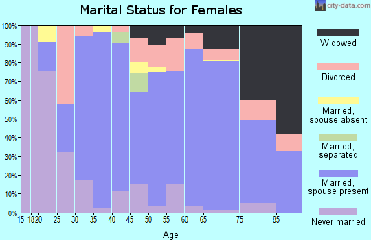 Zip code 85739 marital status for females