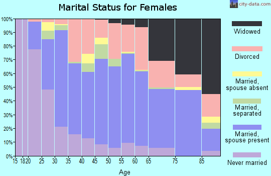 Zip code 85741 marital status for females
