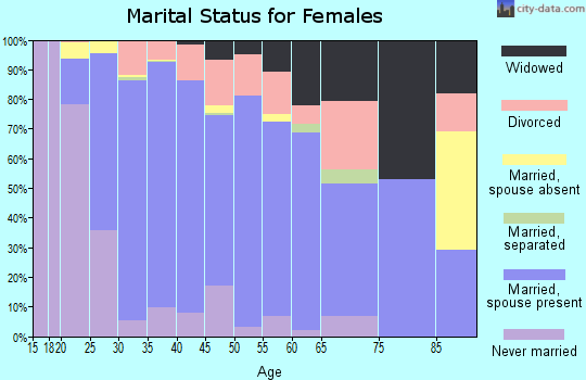 Zip code 85747 marital status for females