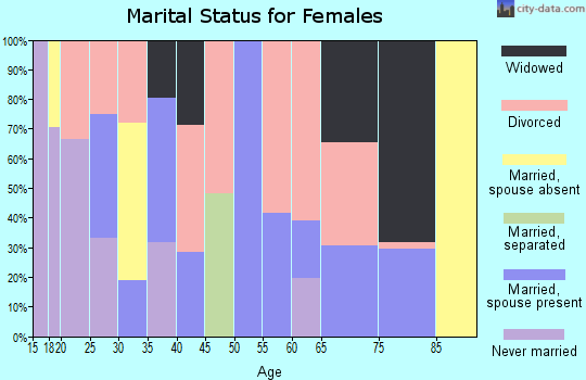 Zip code 85911 marital status for females