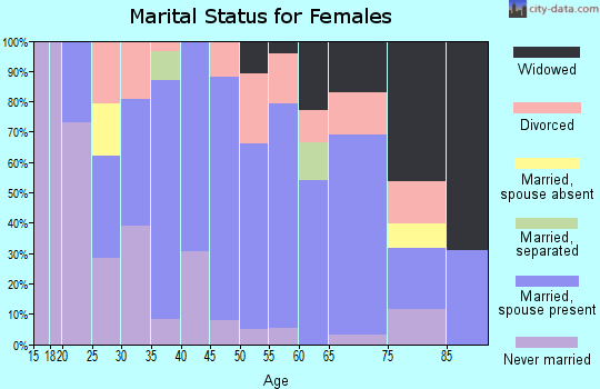 Zip code 85929 marital status for females