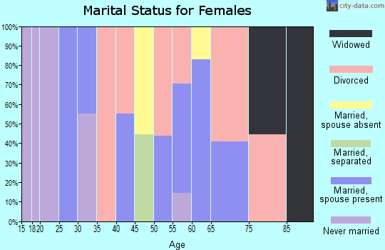 Zip code 85933 marital status for females