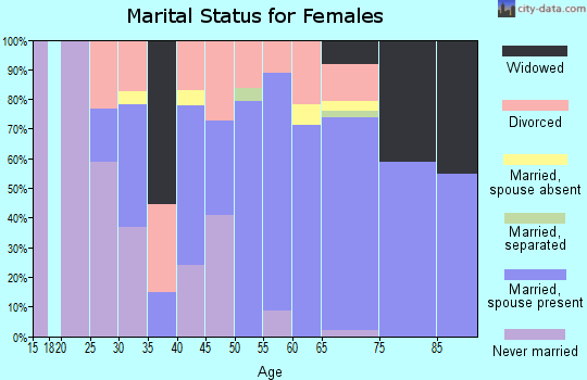 Zip code 85935 marital status for females