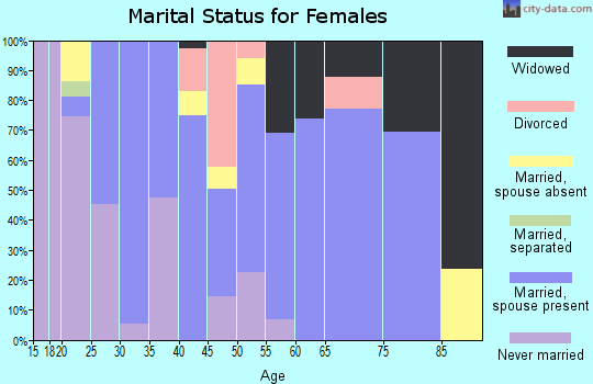 Zip code 85937 marital status for females