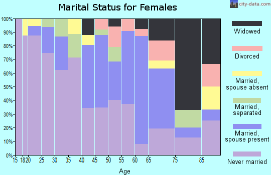 Zip code 86020 marital status for females