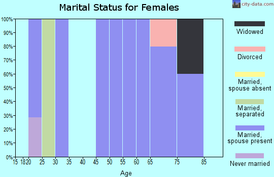 Zip code 86024 marital status for females