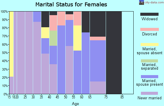 Zip code 86042 marital status for females