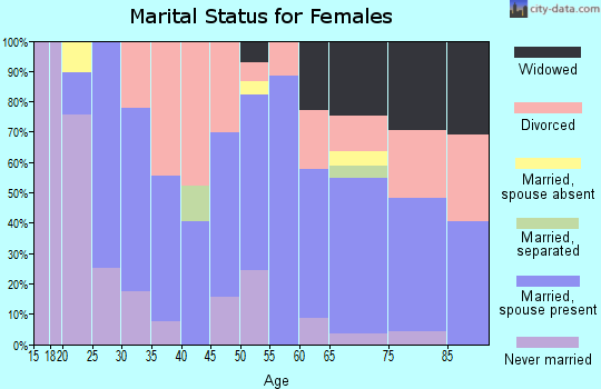 Zip code 86413 marital status for females