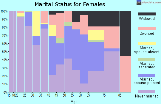 Zip code 86504 marital status for females