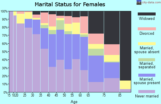 Zip code 86505 marital status for females