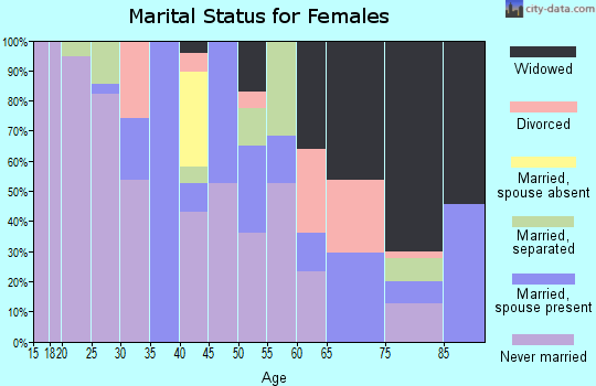 Zip code 86506 marital status for females