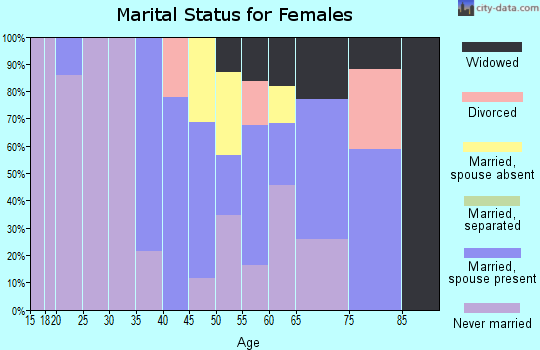 Zip code 86508 marital status for females