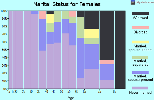 Zip code 86545 marital status for females