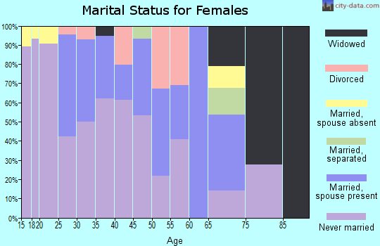 Zip code 86556 marital status for females