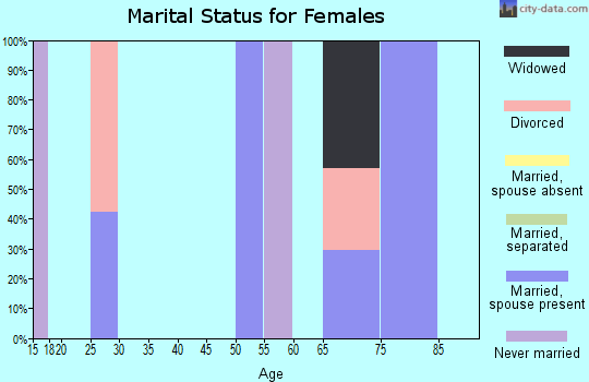 Zip code 87005 marital status for females